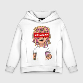 Детское худи Oversize хлопок с принтом Lil Pump в Петрозаводске, френч-терри — 70% хлопок, 30% полиэстер. Мягкий теплый начес внутри —100% хлопок | боковые карманы, эластичные манжеты и нижняя кромка, капюшон на магнитной кнопке | esskeetit | gazzy garcia | gucci gang | lil pump | lilpump | газзи гарсия | лил памп | рэп | рэпер | эшкере