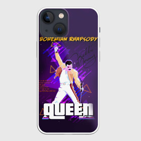 Чехол для iPhone 13 mini с принтом Queen в Петрозаводске,  |  | bohemian | brian | freddie | john | mercury | must go on | queen | rhapsody | roger | taylor | the miracle | the show | богемская | рапсодия | роджер тейлор | фредди меркьюри