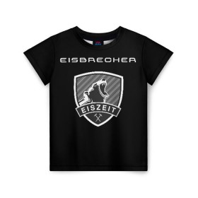 Детская футболка 3D с принтом EISBRECHER в Петрозаводске, 100% гипоаллергенный полиэфир | прямой крой, круглый вырез горловины, длина до линии бедер, чуть спущенное плечо, ткань немного тянется | eisbrecher | metal | rock | метал | рок