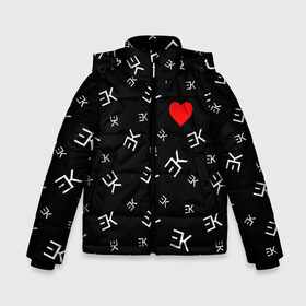 Зимняя куртка для мальчиков 3D с принтом EGOR KREED - Heart в Петрозаводске, ткань верха — 100% полиэстер; подклад — 100% полиэстер, утеплитель — 100% полиэстер | длина ниже бедра, удлиненная спинка, воротник стойка и отстегивающийся капюшон. Есть боковые карманы с листочкой на кнопках, утяжки по низу изделия и внутренний карман на молнии. 

Предусмотрены светоотражающий принт на спинке, радужный светоотражающий элемент на пуллере молнии и на резинке для утяжки | black | egor | hip | hop | inc | kreed | logo | pop | rap | star | team | алых | грехи | егор | знают | крид | лого | миллион | настроения | они | поп | роз | рэп | самая | символ | хип | холостяк | хоп | цвет | черный | что