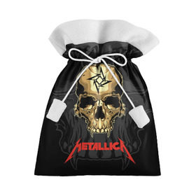 Подарочный 3D мешок с принтом Metallica в Петрозаводске, 100% полиэстер | Размер: 29*39 см | american | james hetfield | kirk hammett | l | metal band | metallic | metallica | music | robot | rock | scales | sitting | skeleton | skull | throne | американская | джеймс хетфилд | кирк хэмметт | ларс ульрих | логотип | метал группа | металл