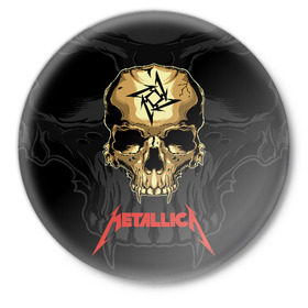 Значок с принтом Metallica в Петрозаводске,  металл | круглая форма, металлическая застежка в виде булавки | american | james hetfield | kirk hammett | l | metal band | metallic | metallica | music | robot | rock | scales | sitting | skeleton | skull | throne | американская | джеймс хетфилд | кирк хэмметт | ларс ульрих | логотип | метал группа | металл