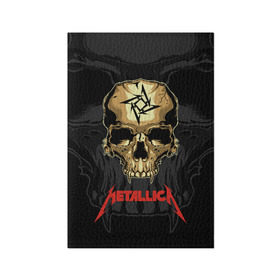 Обложка для паспорта матовая кожа с принтом Metallica в Петрозаводске, натуральная матовая кожа | размер 19,3 х 13,7 см; прозрачные пластиковые крепления | american | james hetfield | kirk hammett | l | metal band | metallic | metallica | music | robot | rock | scales | sitting | skeleton | skull | throne | американская | джеймс хетфилд | кирк хэмметт | ларс ульрих | логотип | метал группа | металл