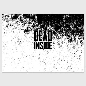 Поздравительная открытка с принтом Dead Inside в Петрозаводске, 100% бумага | плотность бумаги 280 г/м2, матовая, на обратной стороне линовка и место для марки
 | dead | dota | inside | аниме | внутри | гуль | дэд | инсайд | мертвец | мертвый | токийский