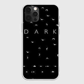 Чехол для iPhone 12 Pro с принтом DARK - Birds (Тьма) в Петрозаводске, силикон | область печати: задняя сторона чехла, без боковых панелей | 1921 | 1953 | 1986 | 2019 | 2052 | dark | future | jonas | logo | mikkel | mundus | no future | portal | sic | будущего | йонас | лого | логотип | миккель | надпись | нет | портал | сериал | сериалы | символ | тьма