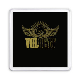 Магнит 55*55 с принтом Volbeat в Петрозаводске, Пластик | Размер: 65*65 мм; Размер печати: 55*55 мм | groove metal | hardcore | psychobilly | volbeat | волбит
