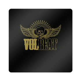 Магнит виниловый Квадрат с принтом Volbeat в Петрозаводске, полимерный материал с магнитным слоем | размер 9*9 см, закругленные углы | groove metal | hardcore | psychobilly | volbeat | волбит