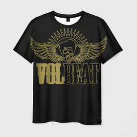 Мужская футболка 3D с принтом Volbeat  в Петрозаводске, 100% полиэфир | прямой крой, круглый вырез горловины, длина до линии бедер | Тематика изображения на принте: groove metal | hardcore | psychobilly | volbeat | волбит