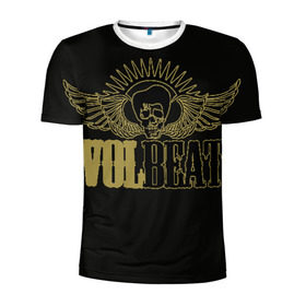 Мужская футболка 3D спортивная с принтом Volbeat в Петрозаводске, 100% полиэстер с улучшенными характеристиками | приталенный силуэт, круглая горловина, широкие плечи, сужается к линии бедра | groove metal | hardcore | psychobilly | volbeat | волбит