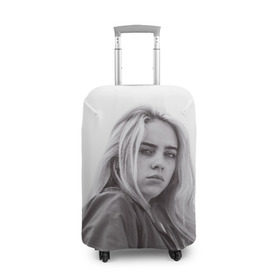 Чехол для чемодана 3D с принтом BILLIE EILISH в Петрозаводске, 86% полиэфир, 14% спандекс | двустороннее нанесение принта, прорези для ручек и колес | ayelish | bad guy | bellyache | bilie eilish | bilie elish | billie | billie eilish | eilish | electronic | elish | music | били айлиш | билли айлиш | эйлиш | элиш