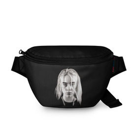 Поясная сумка 3D с принтом BILLIE EILISH в Петрозаводске, 100% полиэстер | плотная ткань, ремень с регулируемой длиной, внутри несколько карманов для мелочей, основное отделение и карман с обратной стороны сумки застегиваются на молнию | ayelish | bad guy | bellyache | bilie eilish | bilie elish | billie | billie eilish | eilish | electronic | elish | music | били айлиш | билли айлиш | эйлиш | элиш