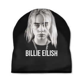 Шапка 3D с принтом BILLIE EILISH в Петрозаводске, 100% полиэстер | универсальный размер, печать по всей поверхности изделия | ayelish | bad guy | bellyache | bilie eilish | bilie elish | billie | billie eilish | eilish | electronic | elish | music | били айлиш | билли айлиш | эйлиш | элиш