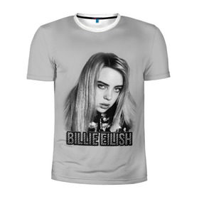 Мужская футболка 3D спортивная с принтом BILLIE EILISH в Петрозаводске, 100% полиэстер с улучшенными характеристиками | приталенный силуэт, круглая горловина, широкие плечи, сужается к линии бедра | Тематика изображения на принте: ayelish | bad guy | bellyache | bilie eilish | bilie elish | billie | billie eilish | eilish | electronic | elish | music | били айлиш | билли айлиш | эйлиш | элиш