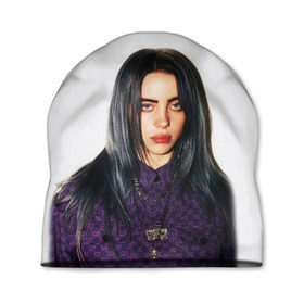 Шапка 3D с принтом BILLIE EILISH в Петрозаводске, 100% полиэстер | универсальный размер, печать по всей поверхности изделия | ayelish | bad guy | bellyache | bilie eilish | bilie elish | billie | billie eilish | eilish | electronic | elish | music | били айлиш | билли айлиш | эйлиш | элиш