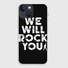 Чехол для iPhone 13 mini с принтом We Will Rock You в Петрозаводске,  |  | bohemian | brian | freddie | john | mercury | must go on | queen | rhapsody | roger | taylor | the miracle | the show | богемская | рапсодия | роджер тейлор | фредди меркьюри