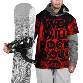 Накидка на куртку 3D с принтом We Will Rock You в Петрозаводске, 100% полиэстер |  | bohemian | brian | freddie | john | mercury | must go on | queen | rhapsody | roger | taylor | the miracle | the show | богемская | рапсодия | роджер тейлор | фредди меркьюри