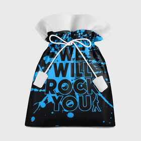 Подарочный 3D мешок с принтом We Will Rock You в Петрозаводске, 100% полиэстер | Размер: 29*39 см | bohemian | brian | freddie | john | mercury | must go on | queen | rhapsody | roger | taylor | the miracle | the show | богемская | рапсодия | роджер тейлор | фредди меркьюри