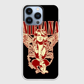 Чехол для iPhone 13 Pro с принтом Nirvana в Петрозаводске,  |  | Тематика изображения на принте: bleach | blew | cobain | dave | geffen | hormoaning | in utero | incesticide | krist | kurt | nevermind | nirvana | novoselic | rock | vevo | геффен | курт кобейн | нирвана | рок