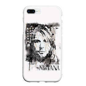 Чехол для iPhone 7Plus/8 Plus матовый с принтом Kurt Cobain в Петрозаводске, Силикон | Область печати: задняя сторона чехла, без боковых панелей | bleach | blew | cobain | dave | geffen | hormoaning | in utero | incesticide | krist | kurt | nevermind | nirvana | novoselic | rock | vevo | геффен | курт кобейн | нирвана | рок