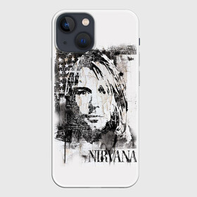 Чехол для iPhone 13 mini с принтом Kurt Cobain в Петрозаводске,  |  | bleach | blew | cobain | dave | geffen | hormoaning | in utero | incesticide | krist | kurt | nevermind | nirvana | novoselic | rock | vevo | геффен | курт кобейн | нирвана | рок