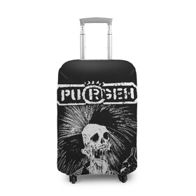 Чехол для чемодана 3D с принтом Purgen в Петрозаводске, 86% полиэфир, 14% спандекс | двустороннее нанесение принта, прорези для ручек и колес | punks | purgen | панки | пурген