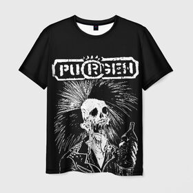 Мужская футболка 3D с принтом Purgen в Петрозаводске, 100% полиэфир | прямой крой, круглый вырез горловины, длина до линии бедер | punks | purgen | панки | пурген