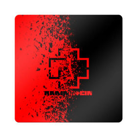 Магнит виниловый Квадрат с принтом Rammstein. в Петрозаводске, полимерный материал с магнитным слоем | размер 9*9 см, закругленные углы | Тематика изображения на принте: 3d | hard | logo | metal | music | rammstein | rock | геометрия | градиент | гранж | знак | иллюстрация | лого | метал | музыка | рамштайн | рок | символ | текстура