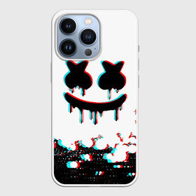 Чехол для iPhone 13 Pro с принтом MARSHMELLO GLITCH в Петрозаводске,  |  | america | dj | glitch | marshmello | usa | америка | глитч | маршмелло