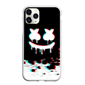 Чехол для iPhone 11 Pro Max матовый с принтом MARSHMELLO GLITCH в Петрозаводске, Силикон |  | america | dj | glitch | marshmello | usa | америка | глитч | маршмелло