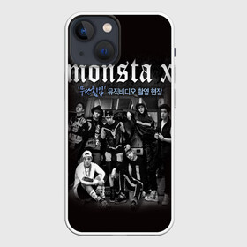 Чехол для iPhone 13 mini с принтом Monsta X в Петрозаводске,  |  | dramarama | edm | hyungwon | idol | im | j pop | jooheon | k pop | kihyun | kpop | minhyuk | mv | shownu | the code | wonho | вонхо | монста х | хип хоп