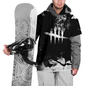 Накидка на куртку 3D с принтом DEAD BY DAYLIGHT в Петрозаводске, 100% полиэстер |  | Тематика изображения на принте: dbd | dead by daylight | survival horror | дбд | мертвы к рассвету
