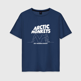 Женская футболка хлопок Oversize с принтом AM в Петрозаводске, 100% хлопок | свободный крой, круглый ворот, спущенный рукав, длина до линии бедер
 | alex turner | arctic monkeys | алекс тёрнер | арктик монкейс | арктические обезьяны