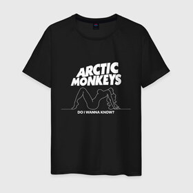 Мужская футболка хлопок с принтом AM в Петрозаводске, 100% хлопок | прямой крой, круглый вырез горловины, длина до линии бедер, слегка спущенное плечо. | alex turner | arctic monkeys | алекс тёрнер | арктик монкейс | арктические обезьяны