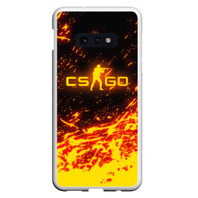 Чехол для Samsung S10E с принтом CS GO FIRE в Петрозаводске, Силикон | Область печати: задняя сторона чехла, без боковых панелей | Тематика изображения на принте: astralis | awp | counter strike | cs go | cs go global offensive | faze clan | hyper beast | team liquid | астралис | тим ликвид | фейз клан | хайпер бист