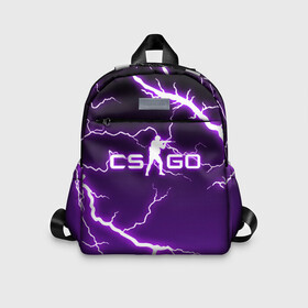 Детский рюкзак 3D с принтом CS GO LIGHTNING STYLE  в Петрозаводске, 100% полиэстер | лямки с регулируемой длиной, сверху петелька, чтобы рюкзак можно было повесить на вешалку. Основное отделение закрывается на молнию, как и внешний карман. Внутри дополнительный карман. По бокам два дополнительных кармашка | astralis | awp | counter strike | cs go | cs go global offensive | faze clan | hyper beast | team liquid | thunder | астралис | молнии | тим ликвид | фейз клан | хайпер бист | шторм