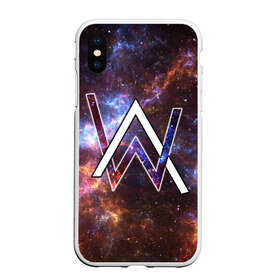 Чехол для iPhone XS Max матовый с принтом Alan Walker в Петрозаводске, Силикон | Область печати: задняя сторона чехла, без боковых панелей | alan | dj | walker | диджей | клубная | космос. | электронная музыка