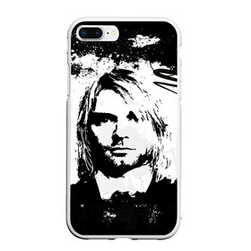 Чехол для iPhone 7Plus/8 Plus матовый с принтом Kurt Cobain в Петрозаводске, Силикон | Область печати: задняя сторона чехла, без боковых панелей | bleach | blew | cobain | dave | geffen | hormoaning | in utero | incesticide | krist | kurt | nevermind | nirvana | novoselic | rock | vevo | геффен | курт кобейн | нирвана | рок