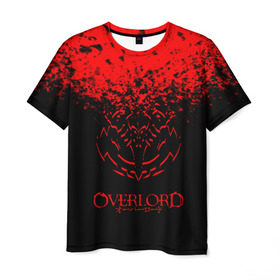 Мужская футболка 3D с принтом Overlord. в Петрозаводске, 100% полиэфир | прямой крой, круглый вырез горловины, длина до линии бедер | overlord | аниме | гранж | лого | логотип | оверлорд | сериал | текстура