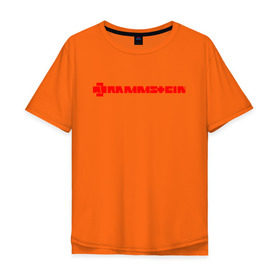 Мужская футболка хлопок Oversize с принтом RAMMSTEIN (НА СПИНЕ) в Петрозаводске, 100% хлопок | свободный крой, круглый ворот, “спинка” длиннее передней части | rammstein | рамштайн