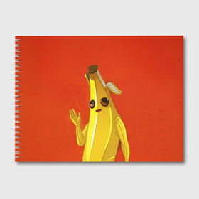Альбом для рисования с принтом Banana в Петрозаводске, 100% бумага
 | матовая бумага, плотность 200 мг. | epic | fortnite | банан | фортнайт | эпик