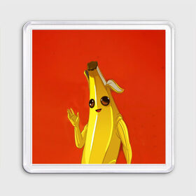Магнит 55*55 с принтом Banana в Петрозаводске, Пластик | Размер: 65*65 мм; Размер печати: 55*55 мм | epic | fortnite | банан | фортнайт | эпик