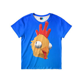 Детская футболка 3D с принтом Blue Fortnite в Петрозаводске, 100% гипоаллергенный полиэфир | прямой крой, круглый вырез горловины, длина до линии бедер, чуть спущенное плечо, ткань немного тянется | Тематика изображения на принте: epic | fortnite | фортнайт | эпик