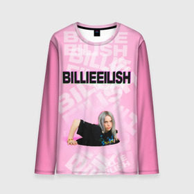 Мужской лонгслив 3D с принтом Billie Eilish в Петрозаводске, 100% полиэстер | длинные рукава, круглый вырез горловины, полуприлегающий силуэт | ayelish | bad guy | bellyache | bilie eilish | bilie elish | billie | billie eilish | eilish | electronic | elish | music | билли айлиш | эйлиш | элиш