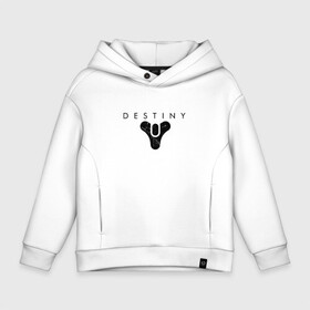 Детское худи Oversize хлопок с принтом DESTINY в Петрозаводске, френч-терри — 70% хлопок, 30% полиэстер. Мягкий теплый начес внутри —100% хлопок | боковые карманы, эластичные манжеты и нижняя кромка, капюшон на магнитной кнопке | activision | bungie | destiny | destiny 2 | game | игры