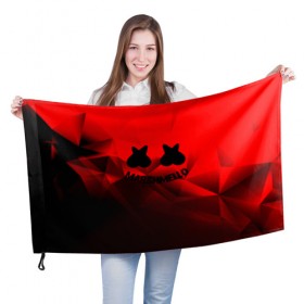 Флаг 3D с принтом MARSHMELLO в Петрозаводске, 100% полиэстер | плотность ткани — 95 г/м2, размер — 67 х 109 см. Принт наносится с одной стороны | 