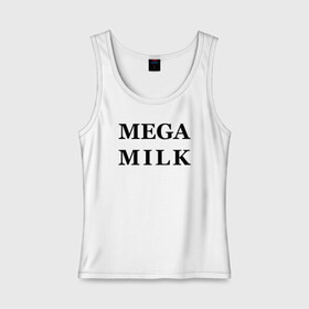Женская майка хлопок с принтом mega milk в Петрозаводске, 95% хлопок, 5% эластан |  | ahegao | anime | mega milk | mega milk манга