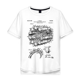 Мужская футболка хлопок Oversize с принтом Aircraft в Петрозаводске, 100% хлопок | свободный крой, круглый ворот, “спинка” длиннее передней части | aircraft | patent | двигатель | идея | история | космос | мощь | патент | разработка | самолет | турбина | чертеж | чертежи