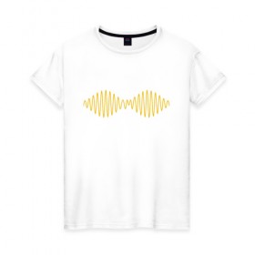 Женская футболка хлопок с принтом ARCTIC MONKEYS в Петрозаводске, 100% хлопок | прямой крой, круглый вырез горловины, длина до линии бедер, слегка спущенное плечо | 