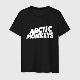 Мужская футболка хлопок с принтом AM в Петрозаводске, 100% хлопок | прямой крой, круглый вырез горловины, длина до линии бедер, слегка спущенное плечо. | alex turner | arctic monkeys | алекс тёрнер | арктик монкейс | арктические обезьяны
