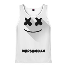 Мужская майка 3D с принтом РЮКЗАК MARSHMELLO в Петрозаводске, 100% полиэстер | круглая горловина, приталенный силуэт, длина до линии бедра. Пройма и горловина окантованы тонкой бейкой | Тематика изображения на принте: marshmello | диджей | клуб | клубная музыка | маршмеллоу | маршмело | маршмэлло | маршмэллоу | маршмэло | музыка | электронная